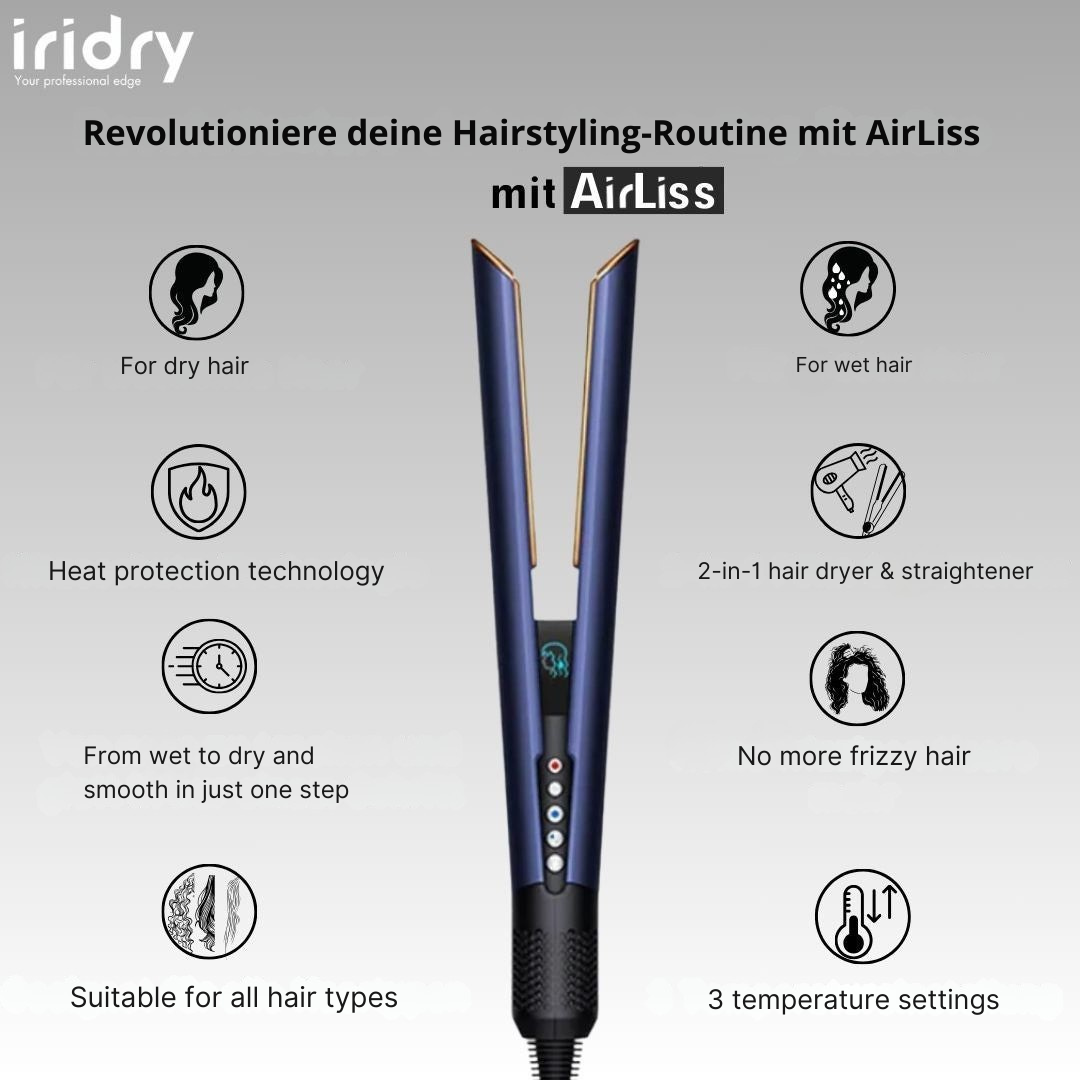 Iridry™ AirLiss Pro | Straightener & Dryer